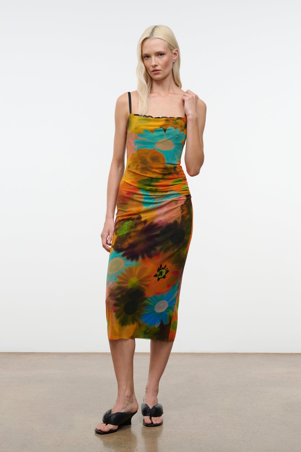 Evangeline Dress Superbloom | STAUD Sale