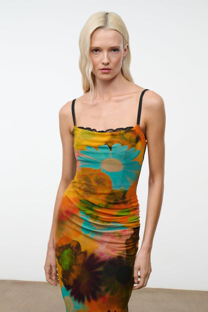 Evangeline Dress Superbloom | STAUD Sale