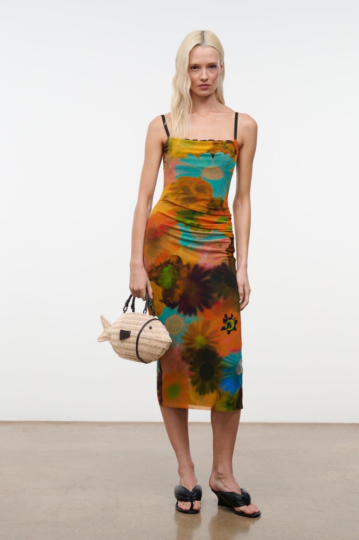 Evangeline Dress Superbloom | STAUD Sale