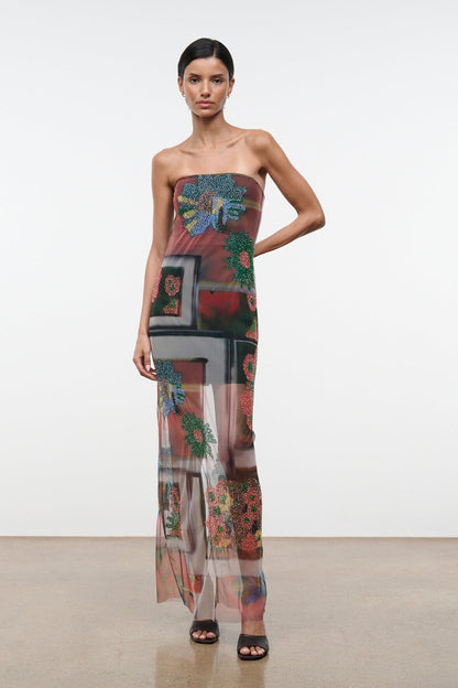 Liliana Dress Superbloom Scarf | STAUD Special Offer