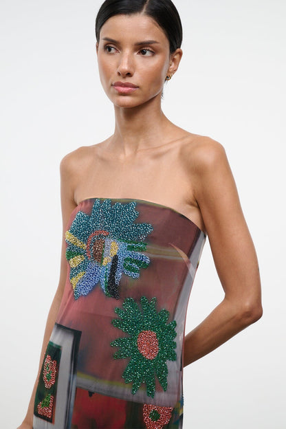 Liliana Dress Superbloom Scarf | STAUD Special Offer