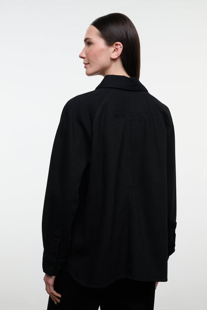 Myles Shirt Jacket Black | STAUD Best Price
