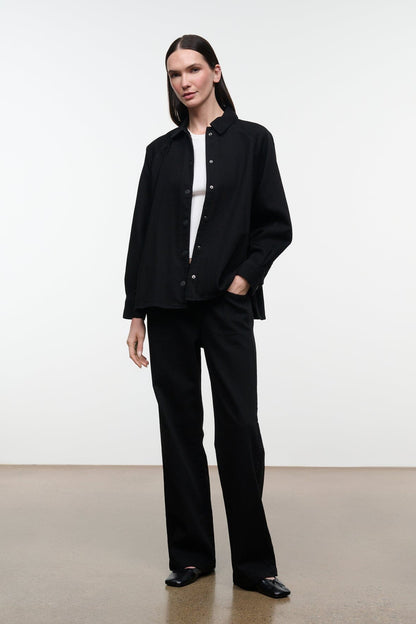 Myles Shirt Jacket Black | STAUD Best Price