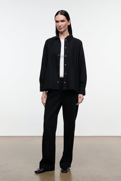 Myles Shirt Jacket Black | STAUD Best Price
