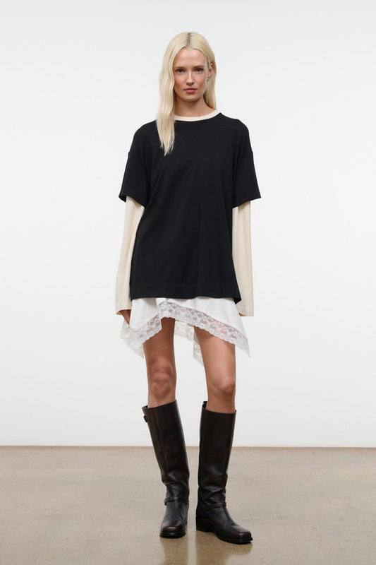 William Tee Black/Ecru | STAUD Premium