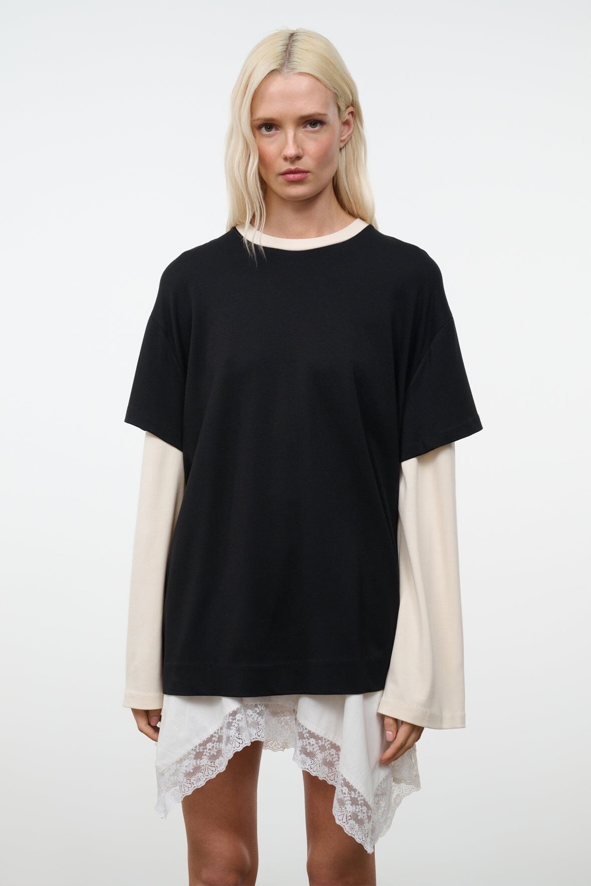 William Tee Black/Ecru | STAUD Premium