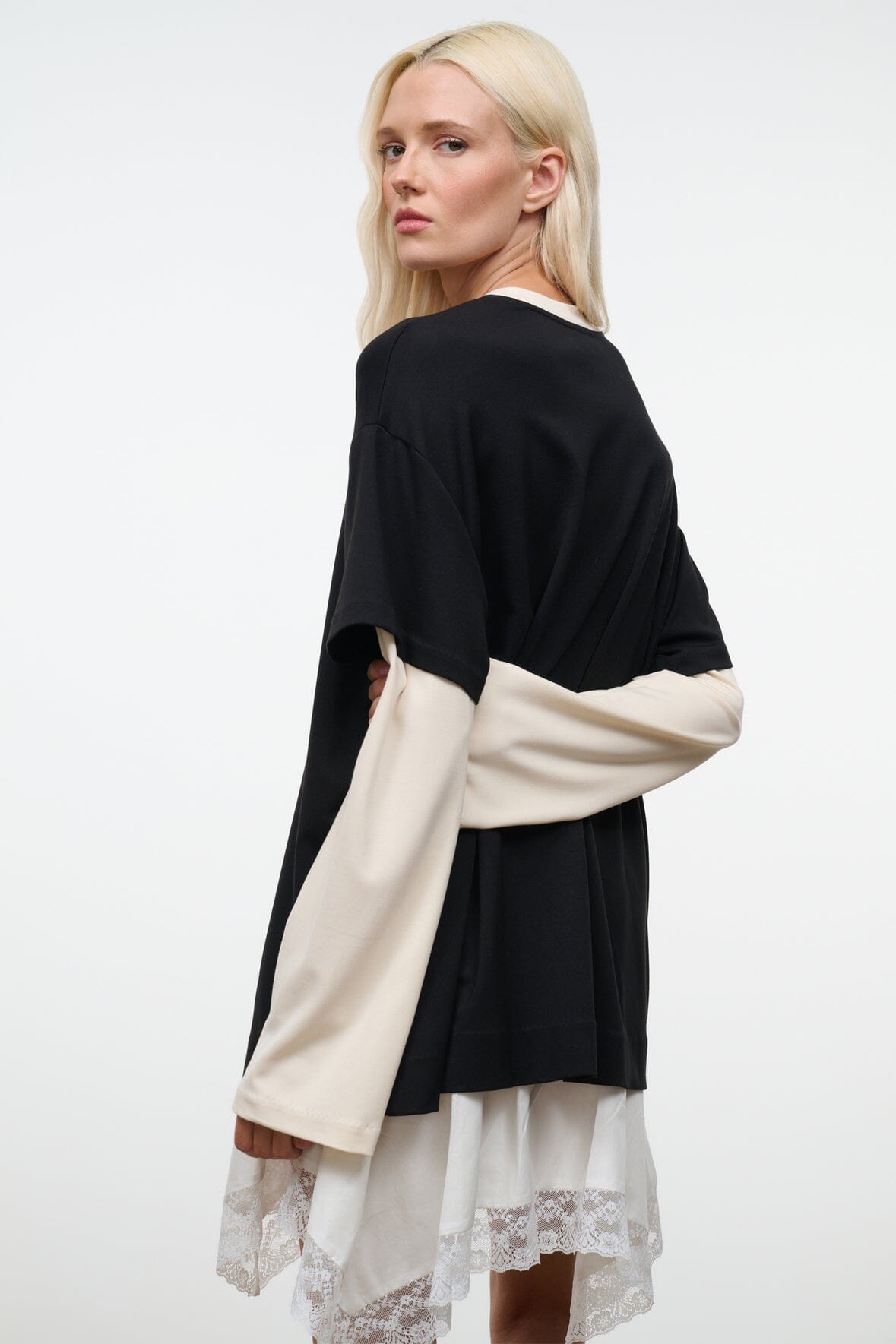 William Tee Black/Ecru | STAUD Premium