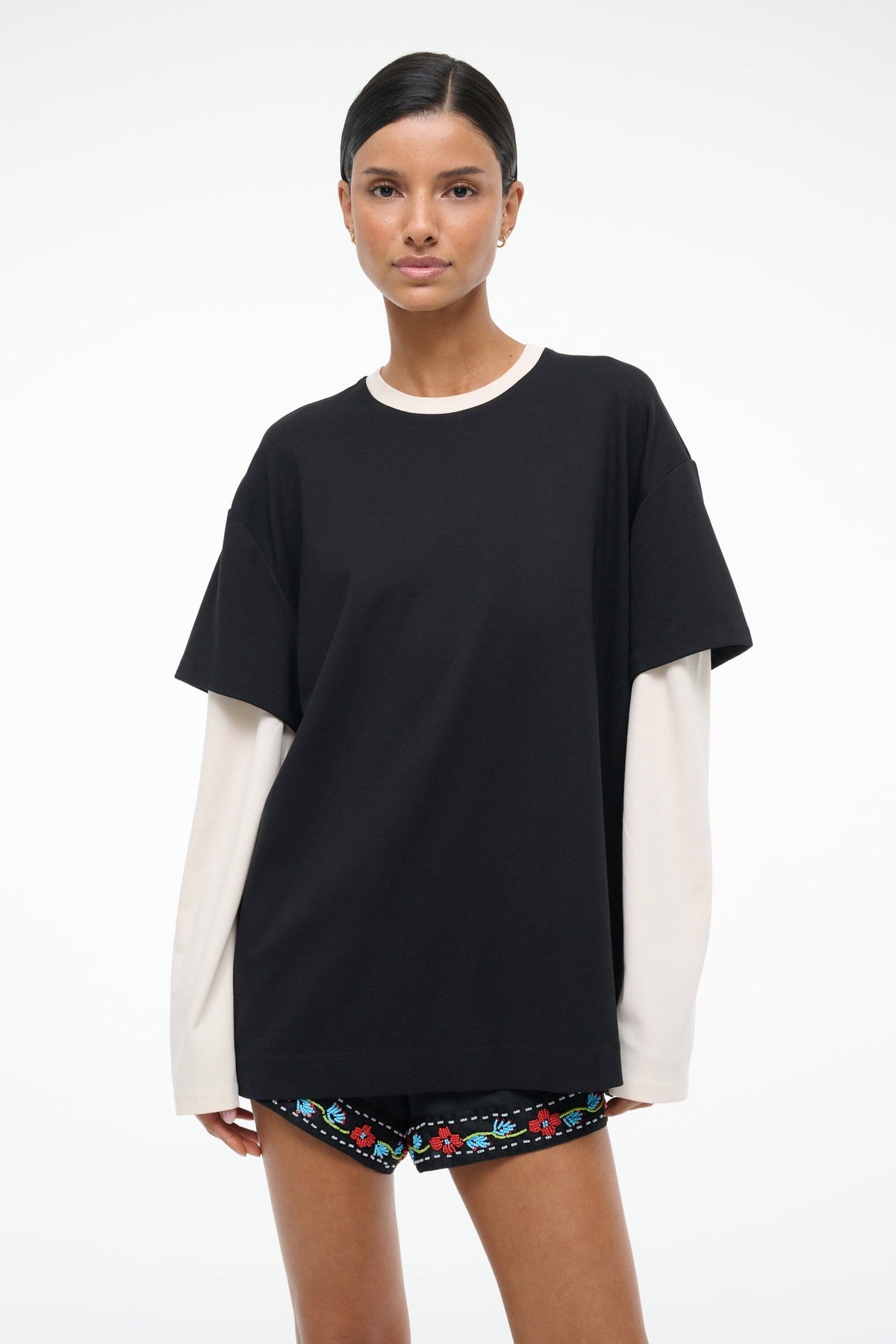 William Tee Black/Ecru | STAUD Premium