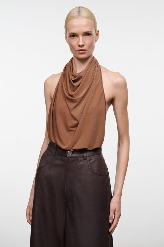 Monay Bodysuit Cigar | STAUD Best Seller