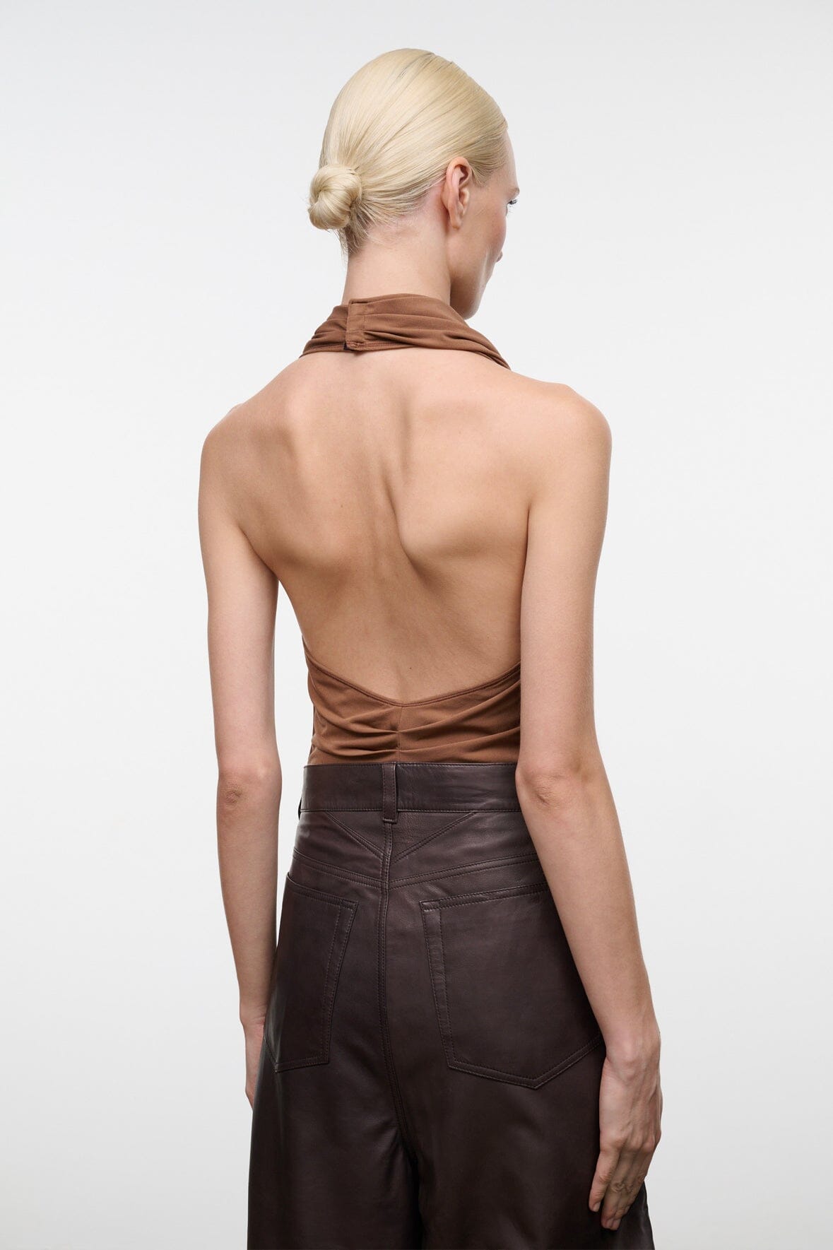 Monay Bodysuit Cigar | STAUD Best Seller