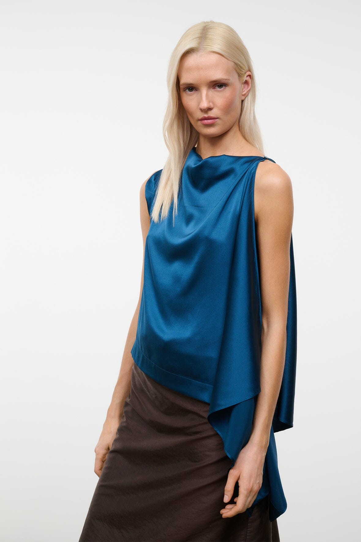 Sabina Silk Top Harbor | STAUD Customer Favorite