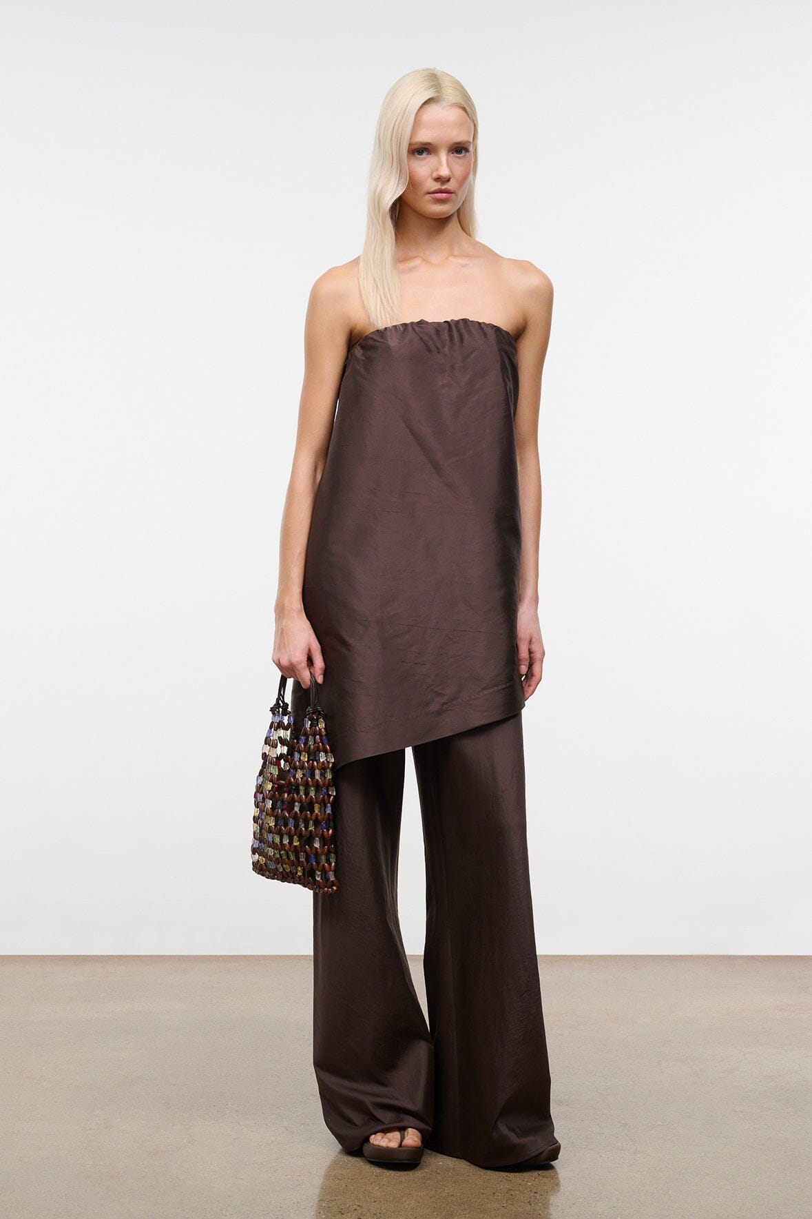 Georgia Silk Convertible Top Earth | STAUD Classic