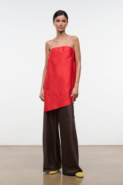 Georgia Silk Convertible Top Red Rose | STAUD Classic