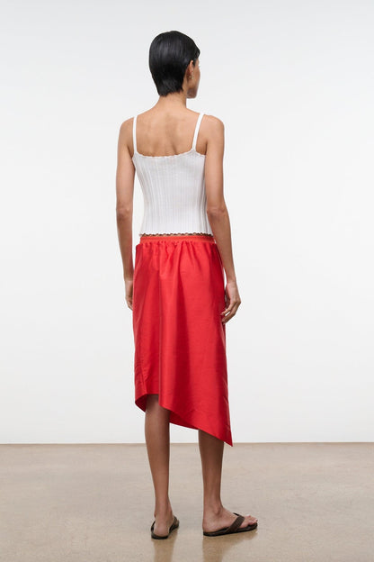 Georgia Silk Convertible Top Red Rose | STAUD Classic