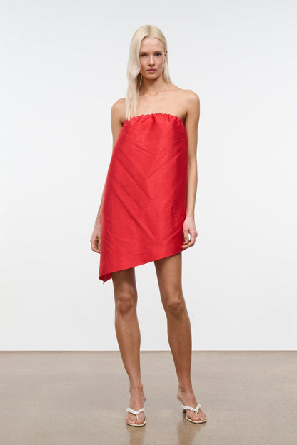 Georgia Silk Convertible Top Red Rose | STAUD Classic