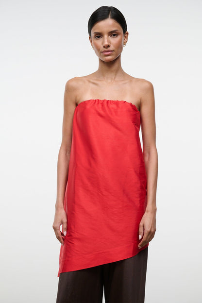 Georgia Silk Convertible Top Red Rose | STAUD Classic
