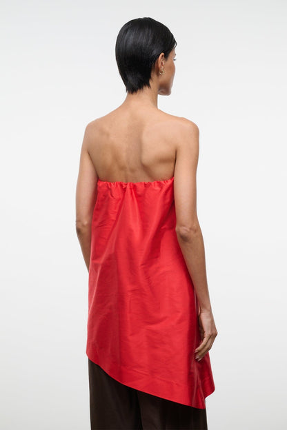 Georgia Silk Convertible Top Red Rose | STAUD Classic