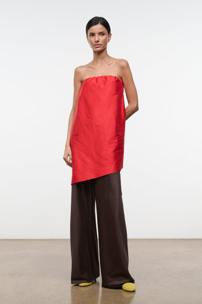 Georgia Silk Convertible Top Red Rose | STAUD Classic