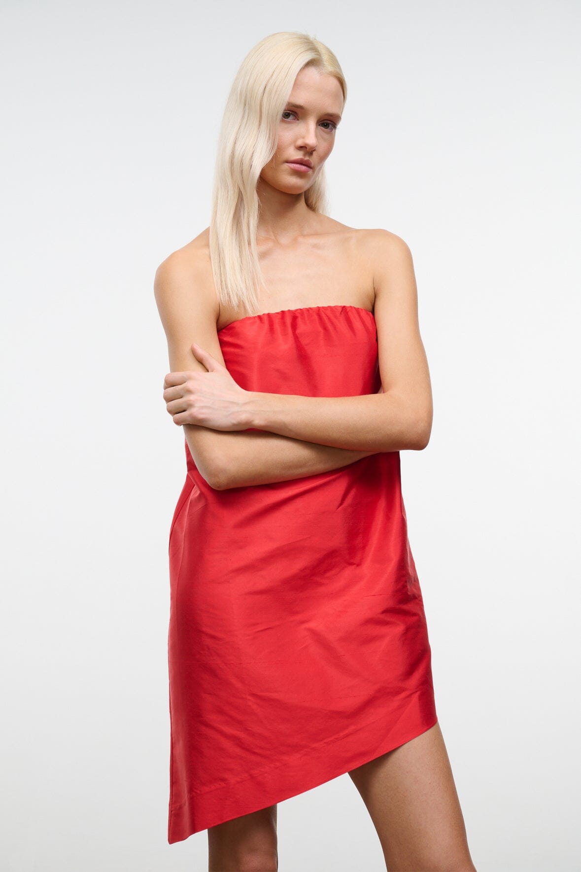 Georgia Silk Convertible Top Red Rose | STAUD Classic