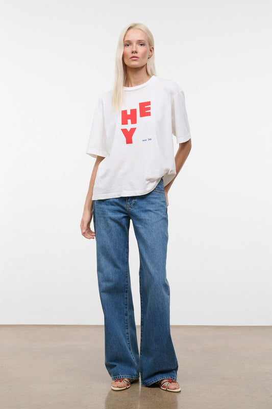 Liam Relaxed Tee Hey | STAUD Sale