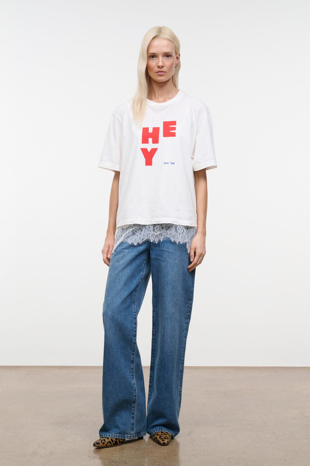Liam Relaxed Tee Hey | STAUD Sale