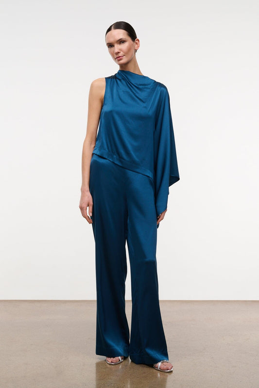 Stroll Silk Pant Harbor | STAUD Essential