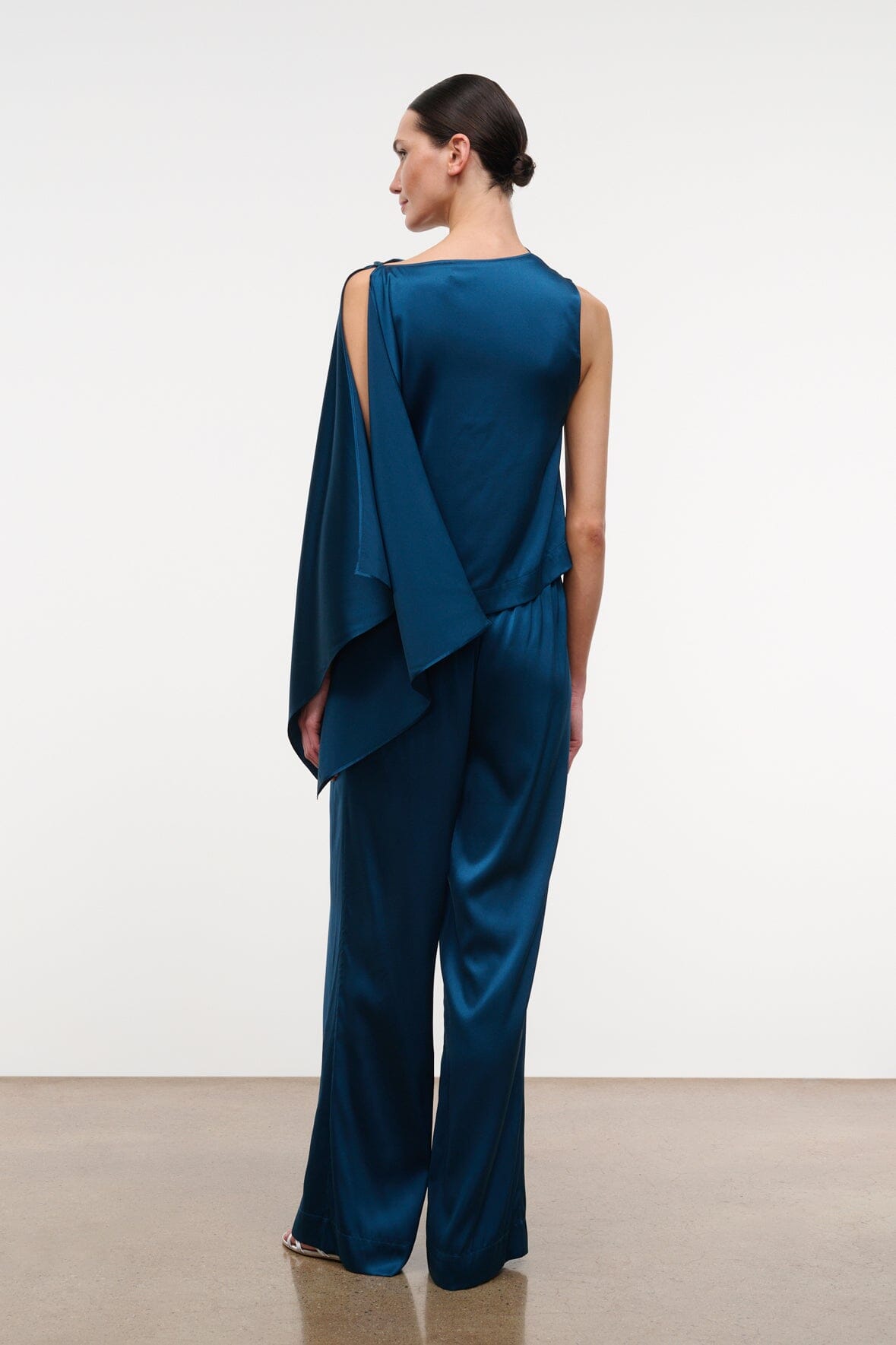 Stroll Silk Pant Harbor | STAUD Essential