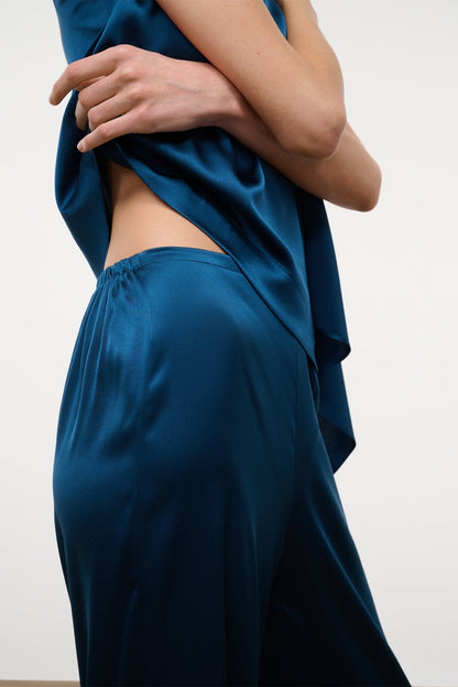 Stroll Silk Pant Harbor | STAUD Essential