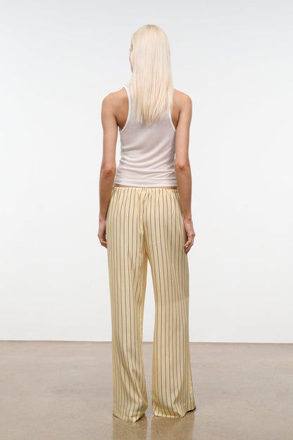 Stroll Silk Pant Monday Stripe | STAUD New