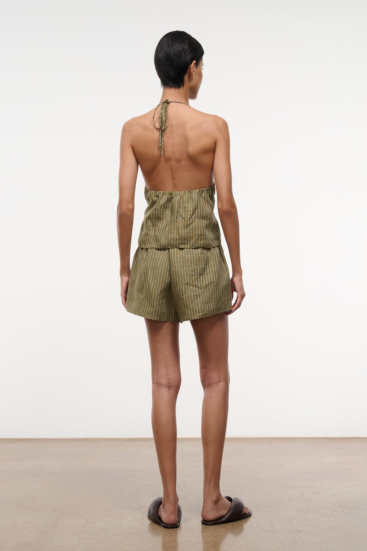 Paddle Linen Short Porto Stripe | STAUD Recommended