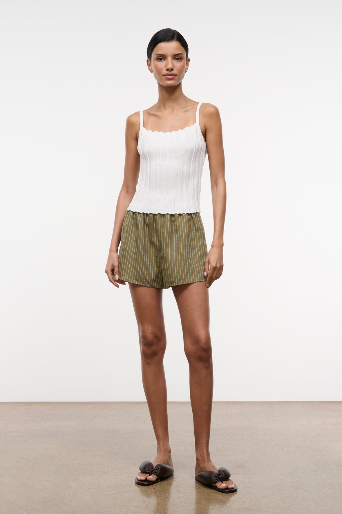 Paddle Linen Short Porto Stripe | STAUD Recommended
