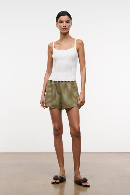Paddle Linen Short Porto Stripe | STAUD Recommended