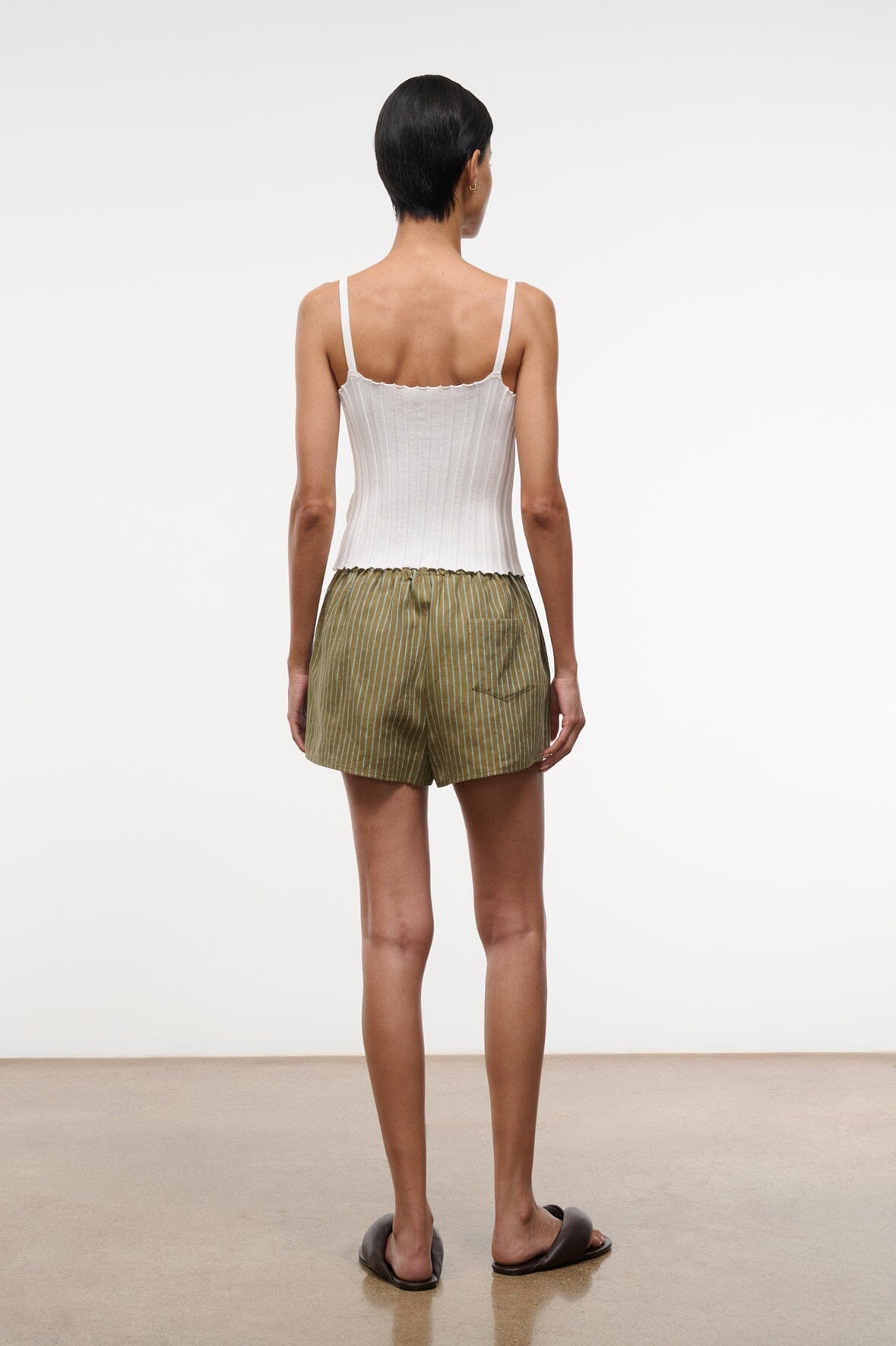 Paddle Linen Short Porto Stripe | STAUD Recommended