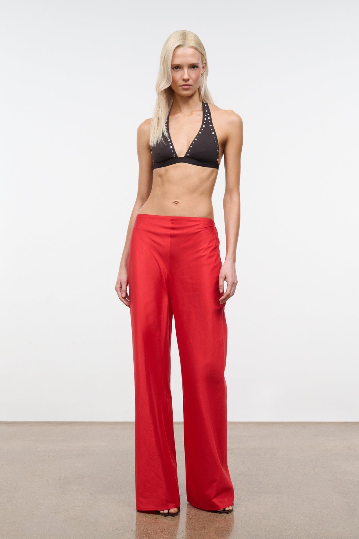 Stroll Silk Pant Red Rose | STAUD Top Pick