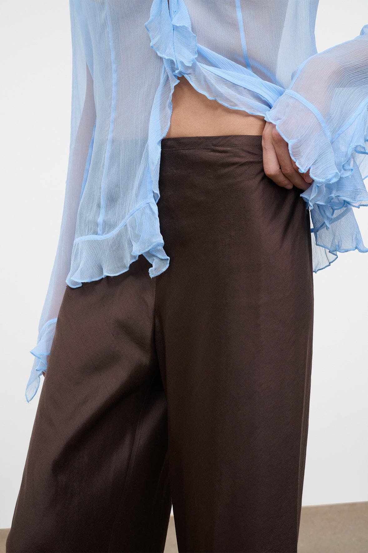 Stroll Silk Pant Earth | STAUD Featured
