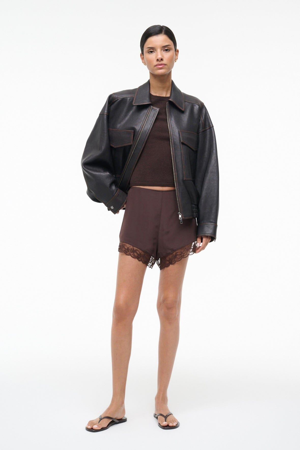Von Silk Short Earth | STAUD Exclusive