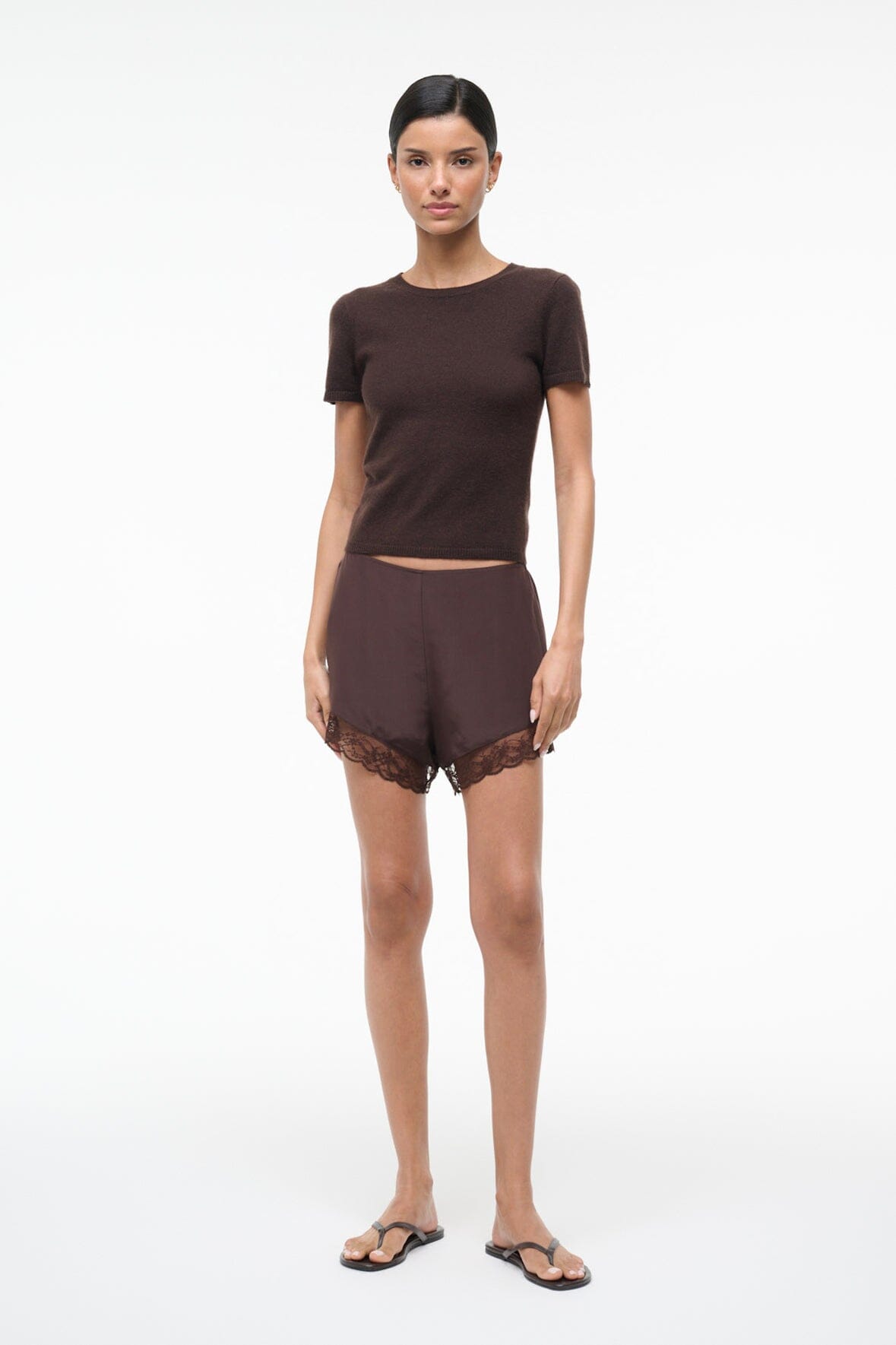 Von Silk Short Earth | STAUD Exclusive