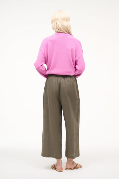 Mateo Linen Pant Thyme | STAUD Recommended