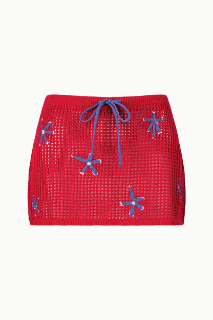 Zya Mini Skirt Painted Foulard | STAUD Latest