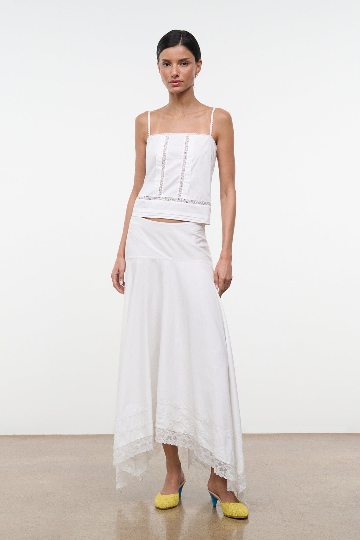 Ainsley Skirt Ivory | STAUD Classic