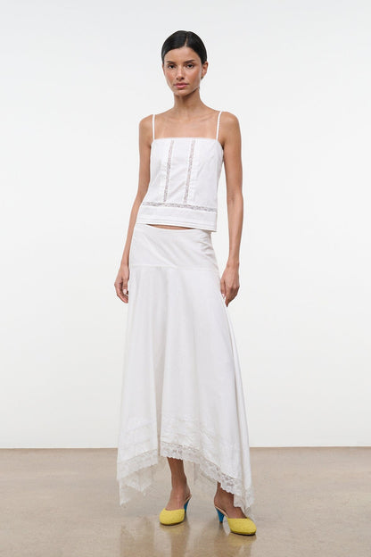 Ainsley Skirt Ivory | STAUD Classic
