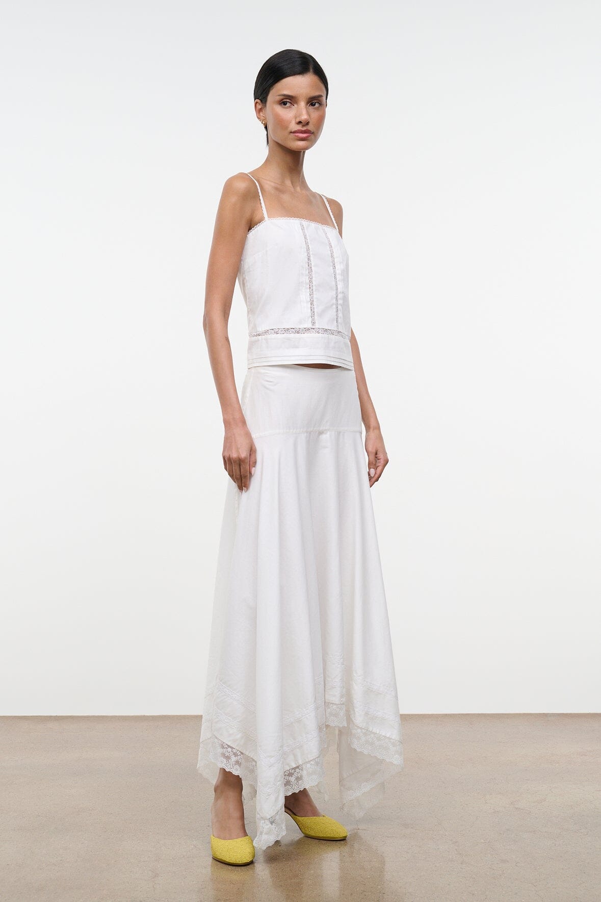 Ainsley Skirt Ivory | STAUD Classic