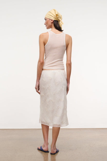 Lucia Skirt White | STAUD Exclusive