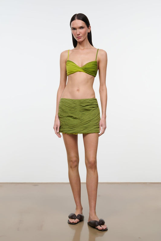 Nicola Skirt Pesto | STAUD Latest