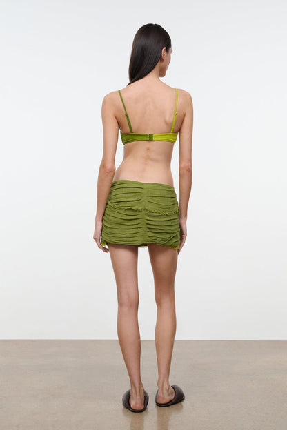 Nicola Skirt Pesto | STAUD Latest