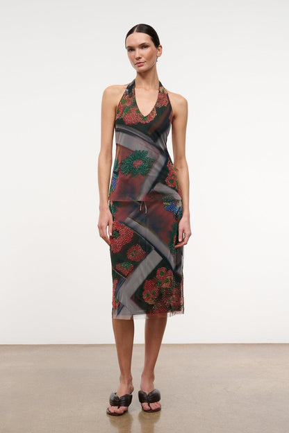 Lucia Skirt Superbloom Scarf | STAUD Trusted