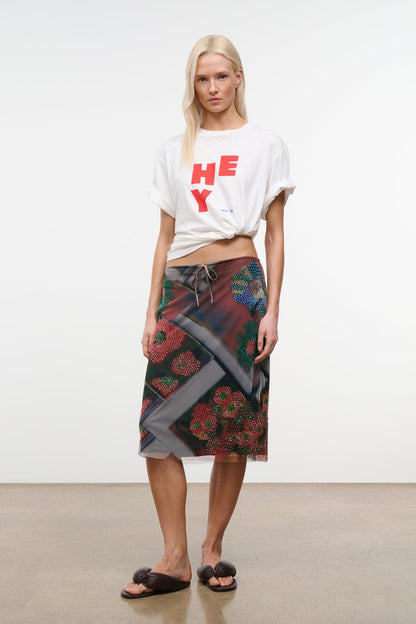 Lucia Skirt Superbloom Scarf | STAUD Trusted