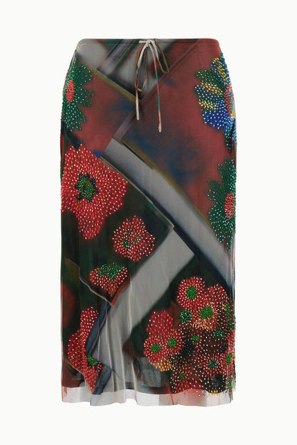 Lucia Skirt Superbloom Scarf | STAUD Trusted