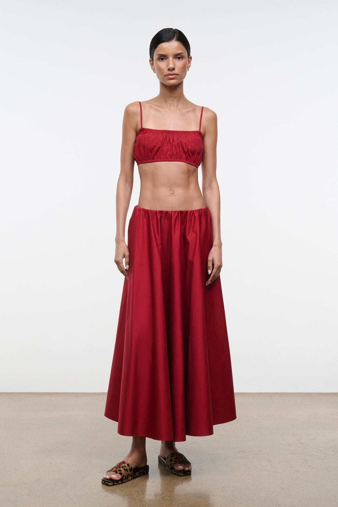Milano Skirt Rouge | STAUD Premium