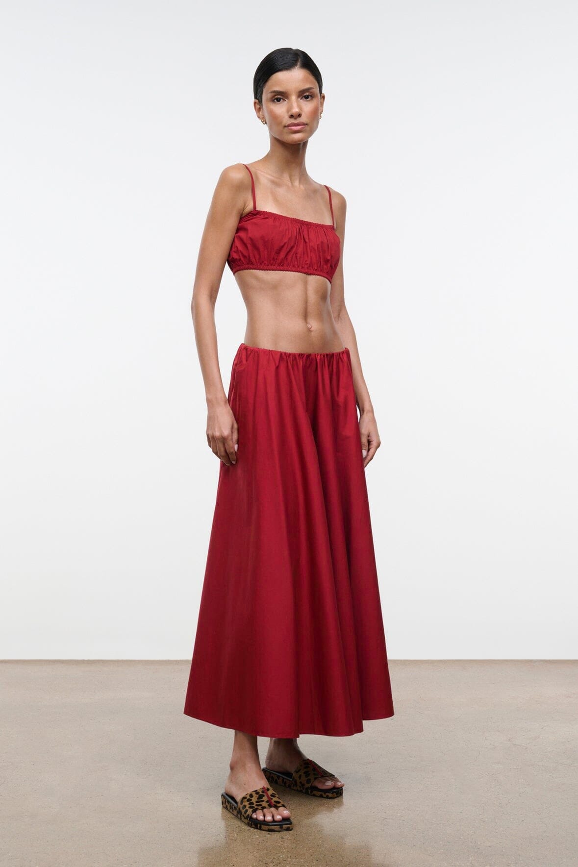 Milano Skirt Rouge | STAUD Premium